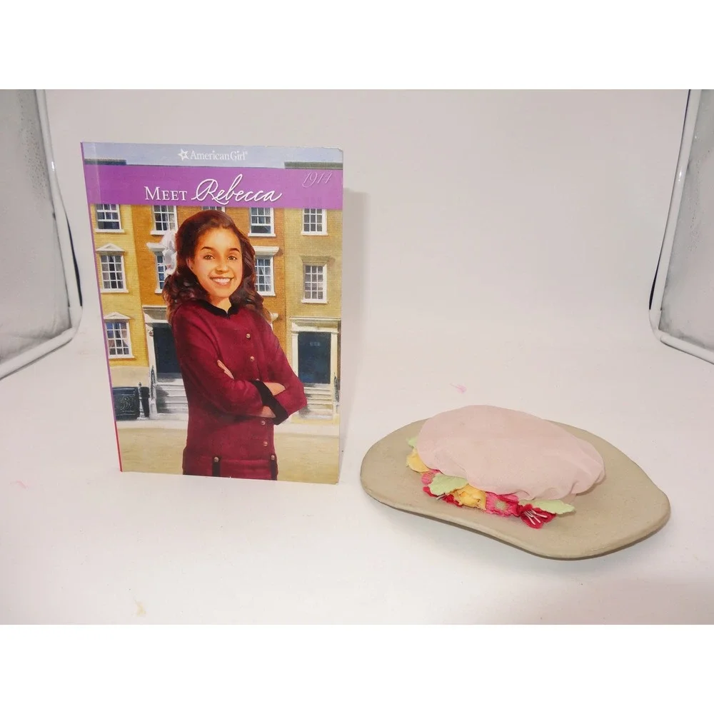 American Girl Meet Rebecca Doll Book and Floral Movie Hat Accessory